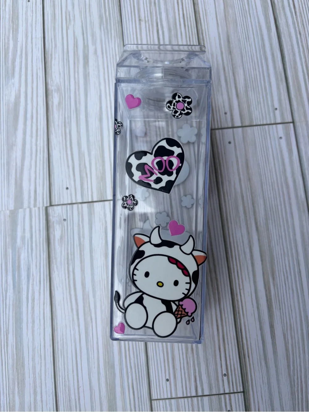 Hello Kitty Clear Bottle with Pink and White Accents